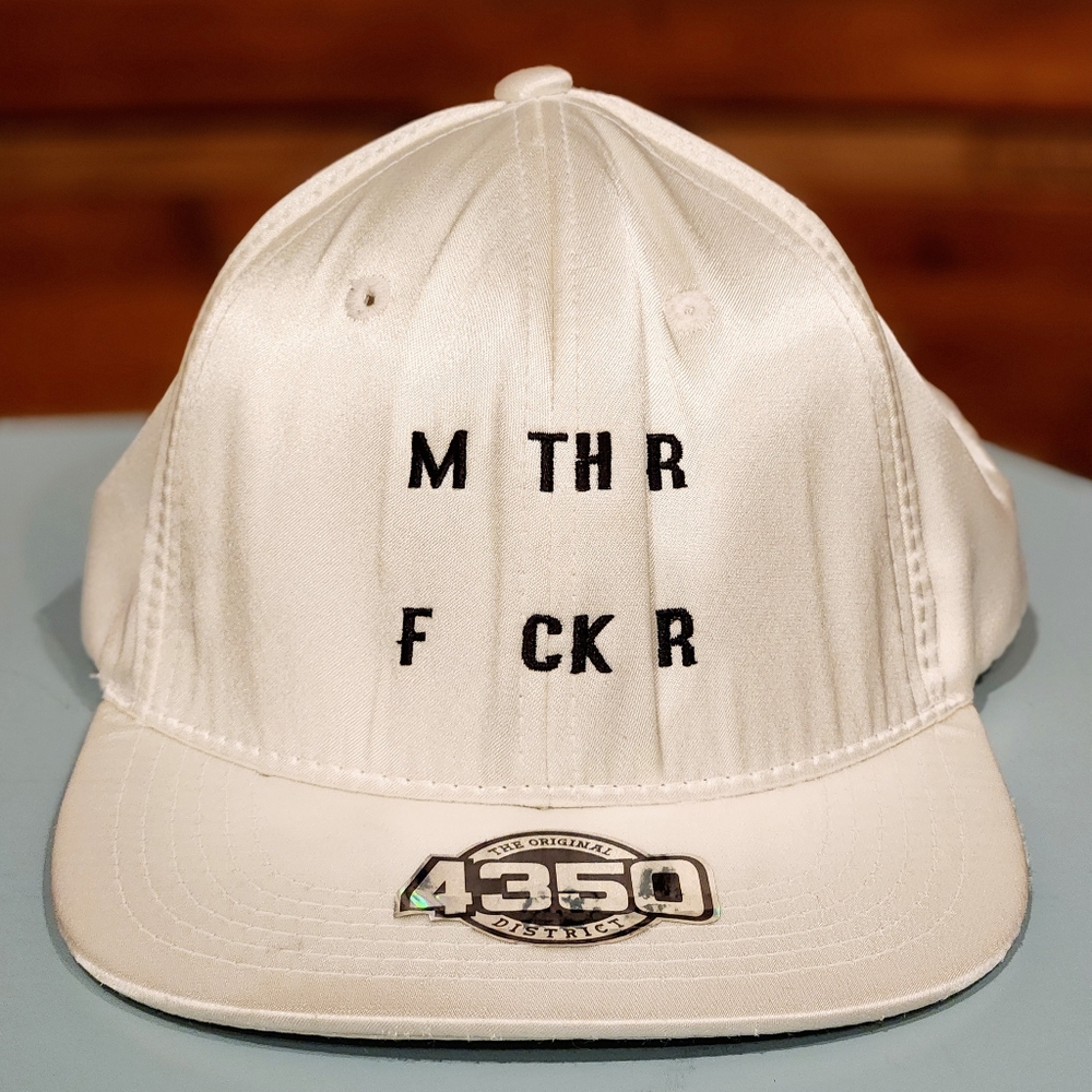 4350 Ivory Satin Snapback MF Statement Hat